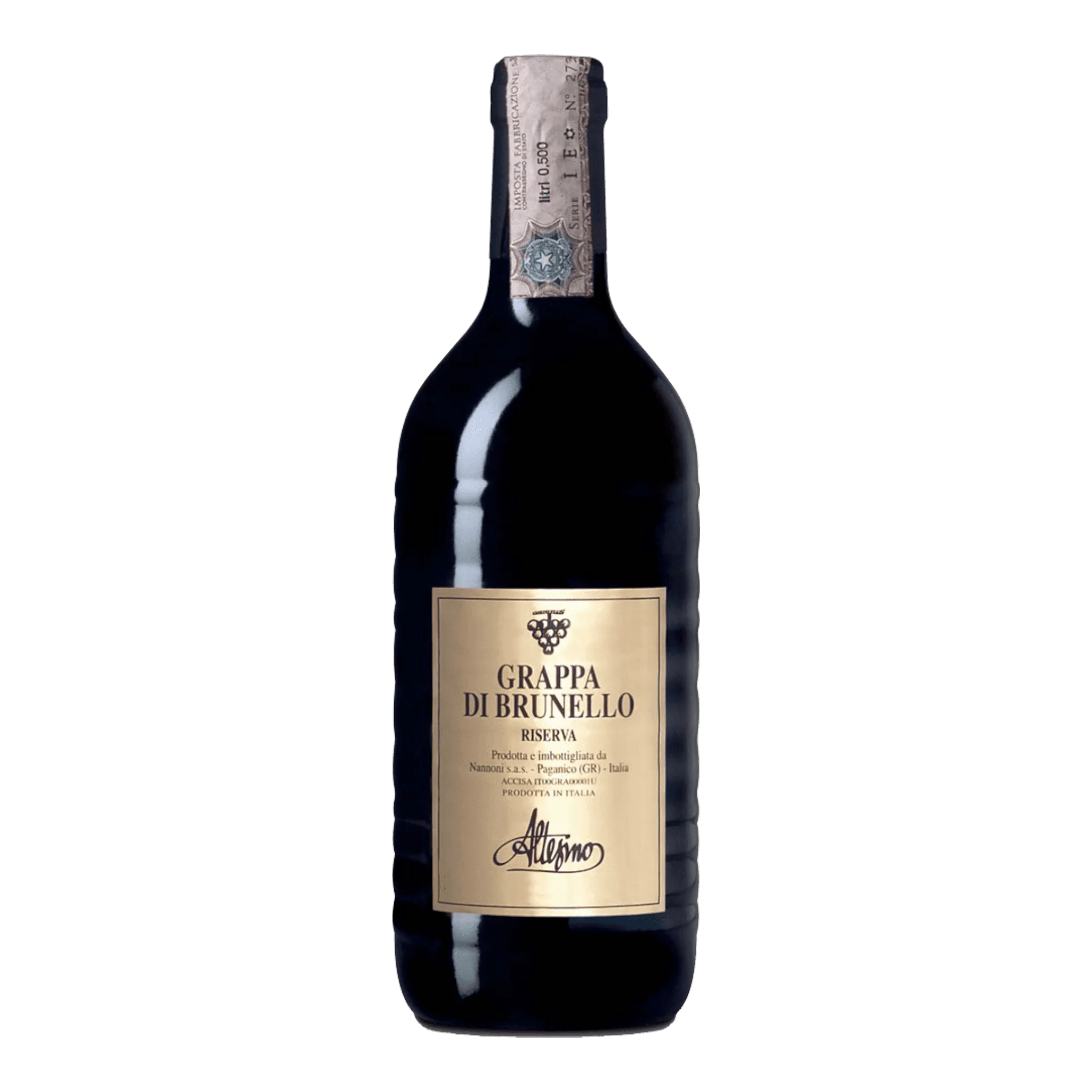 Flasche von Altesino Grappa di Brunello Riserva, perfekt für Genießer