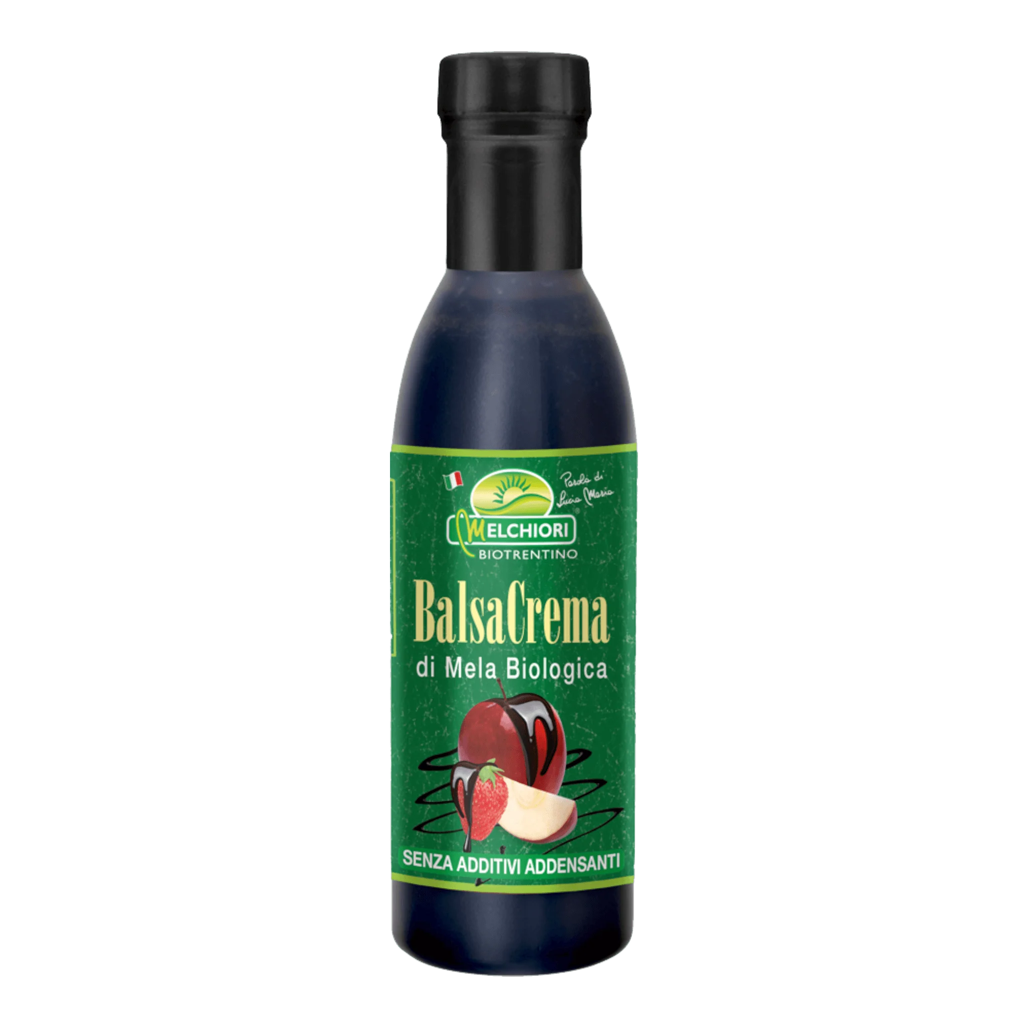 Flasche Apfelessig Crema Di Mela Bio 0,22l, hochwertiges Apfel Balsamico Creme Produkt