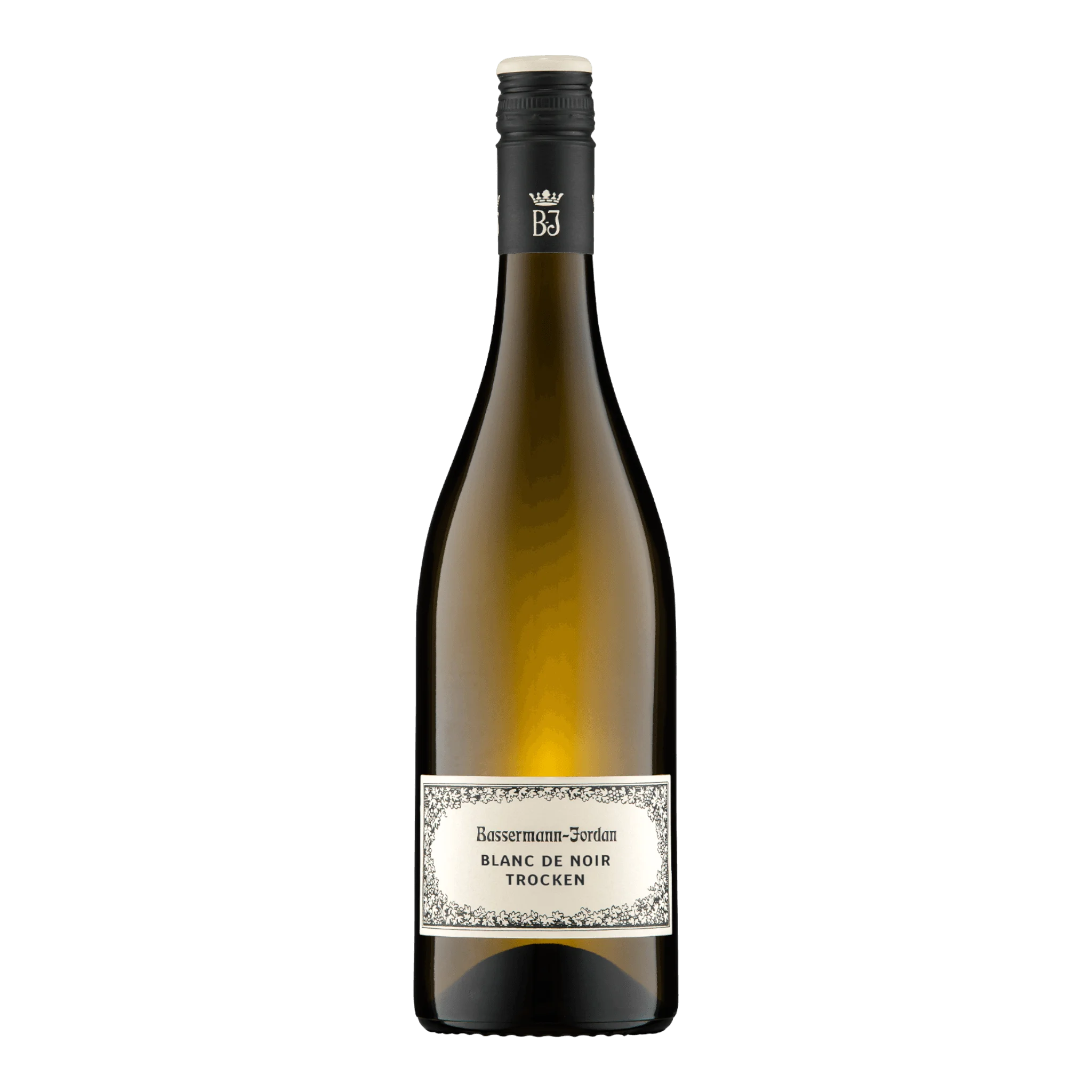 Weißweinflasche von Bassermann-Jordan Blanc de Noir 2023, perfekter Wein für jeden Anlass