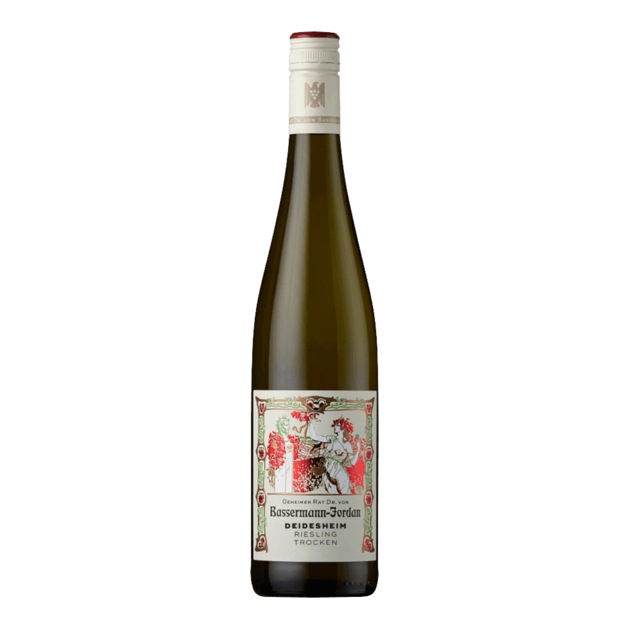 Bassermann-Jordan Riesling Trocken Deidesheim 2019 wine bottle.