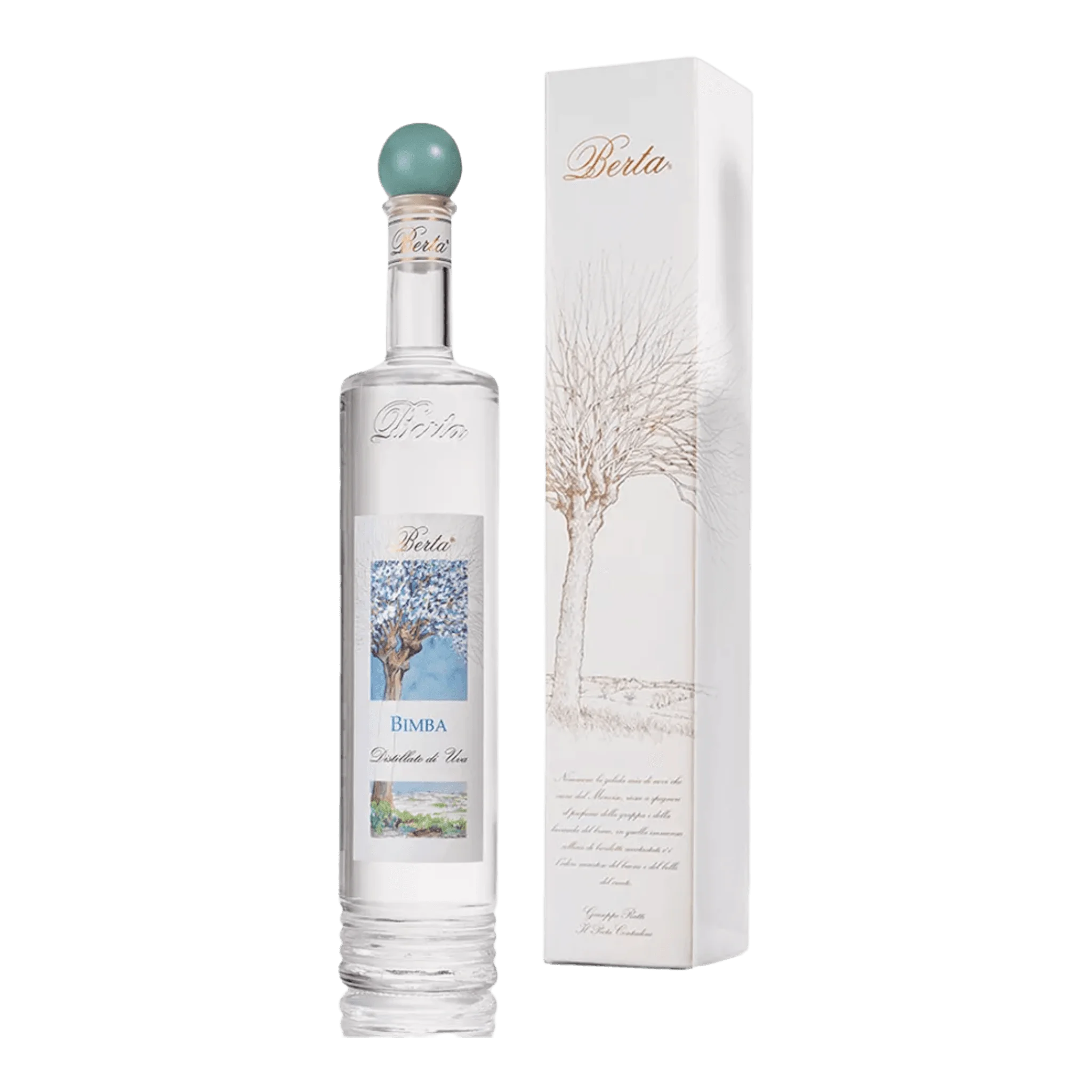Berta Distillato Di Uva Bimba Flasche mit passender Box für edlen Genuss