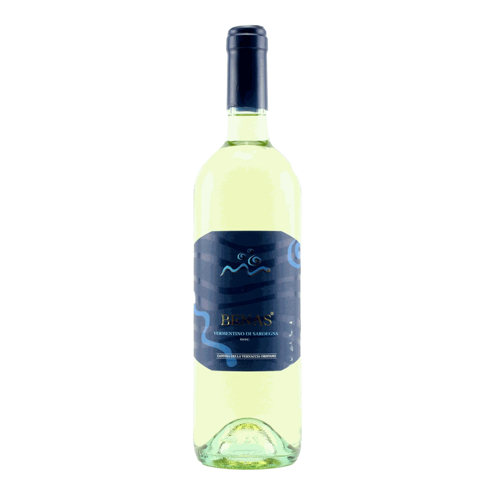 Flasche Cantine della Vernaccia Benas Vermentino di Sardegna 2021 für echte Weinliebhaber