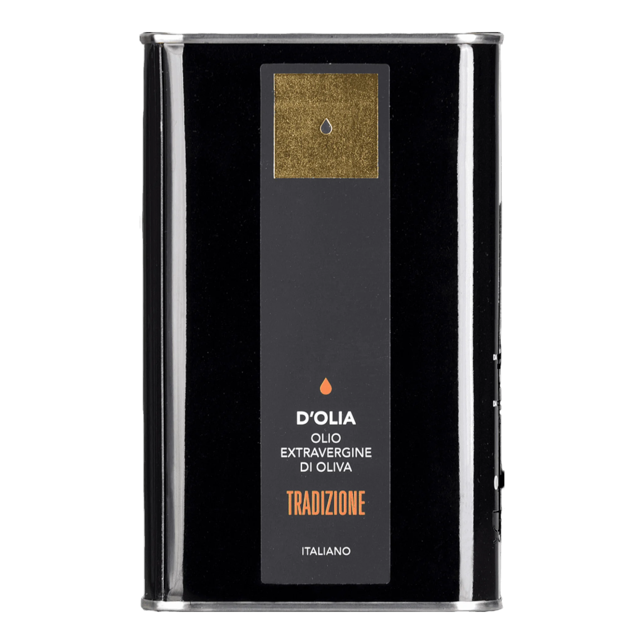 D'Olia Olivenöl Tradizione Extra Vergine bottle with black label and gold accent.