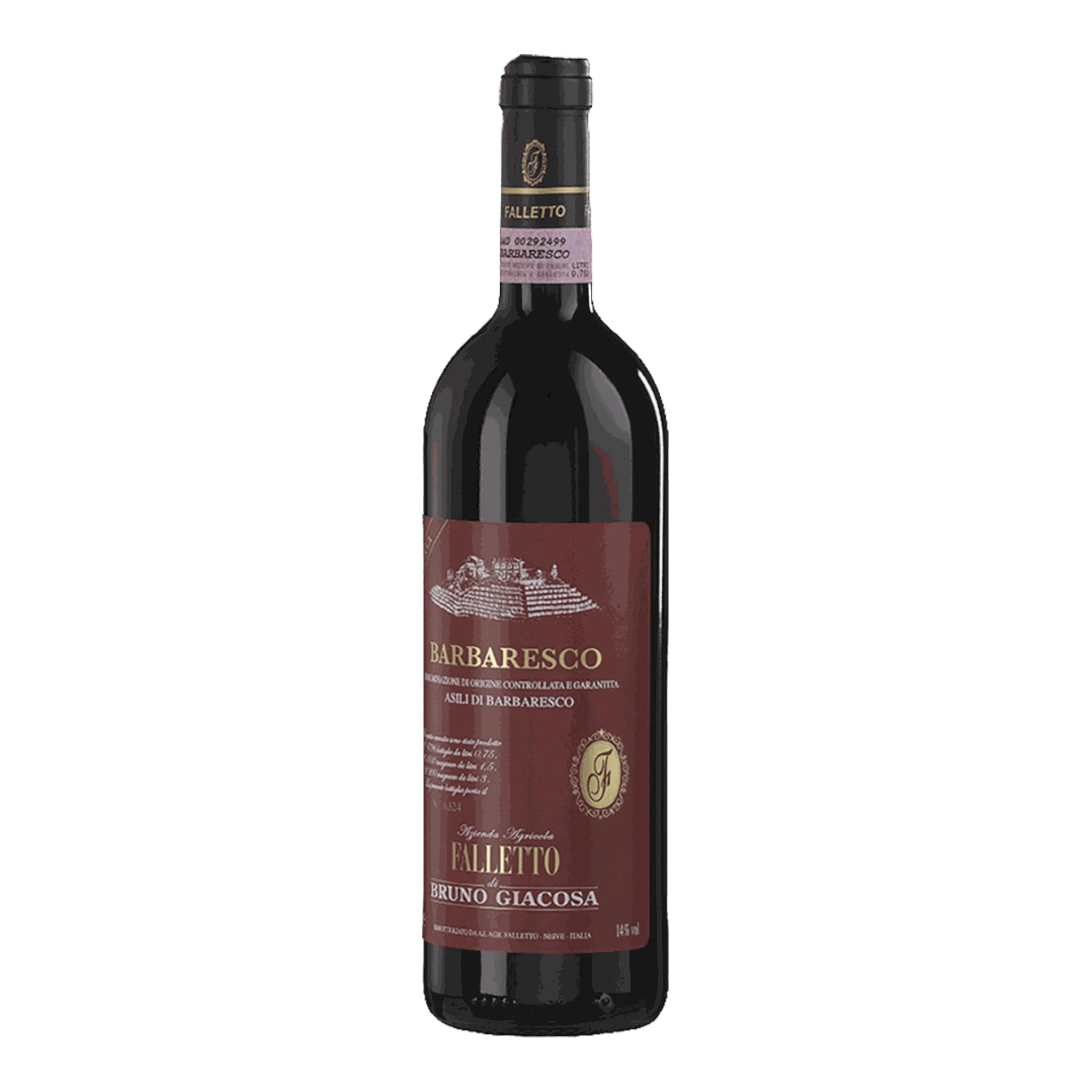 Flasche Giacosa Bruno Barbaresco Asili 2017 mit intensiver granatrote Farbe