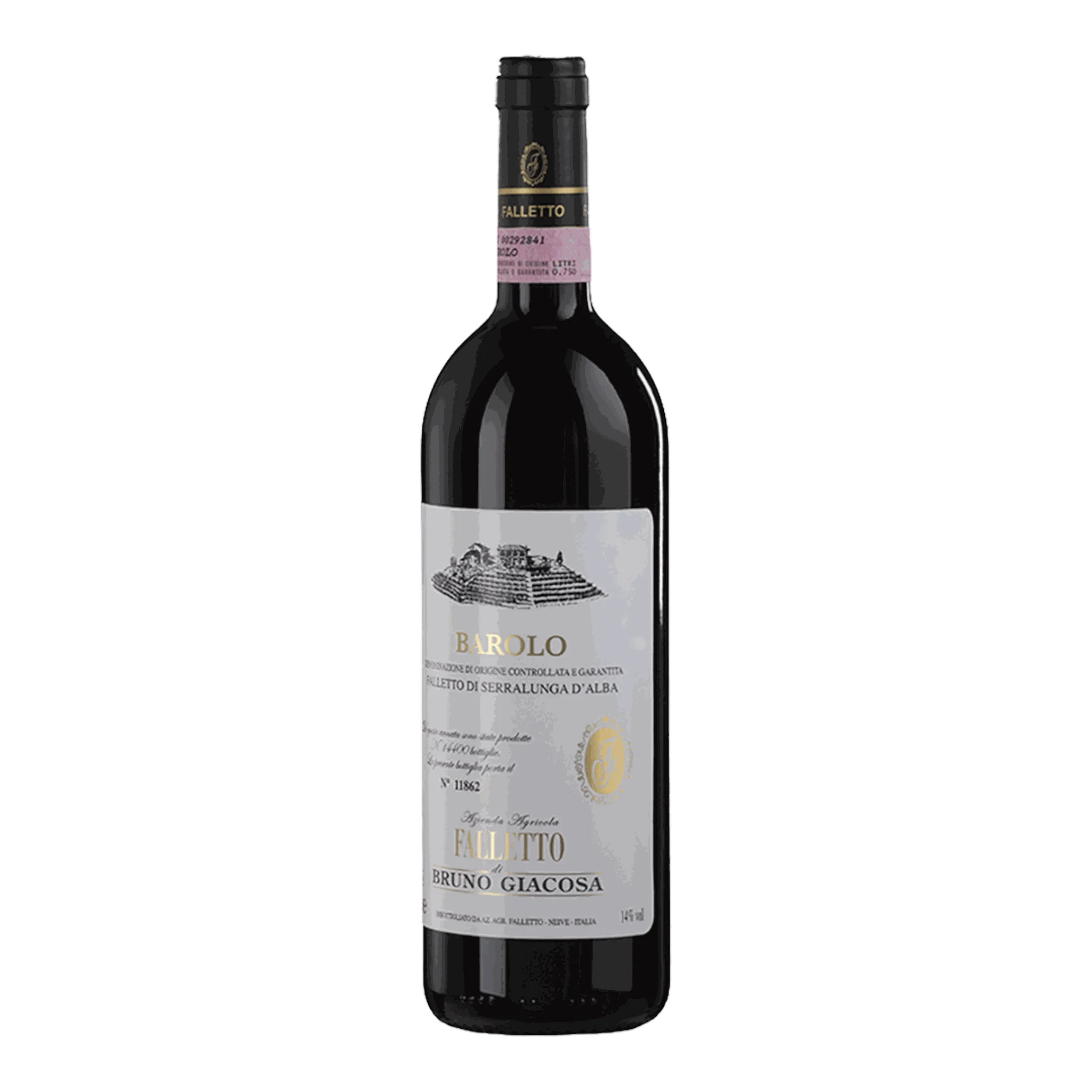 Flasche Giacosa Bruno Barolo Falleto 2015, ein luxuriöser Rotwein aus Italien