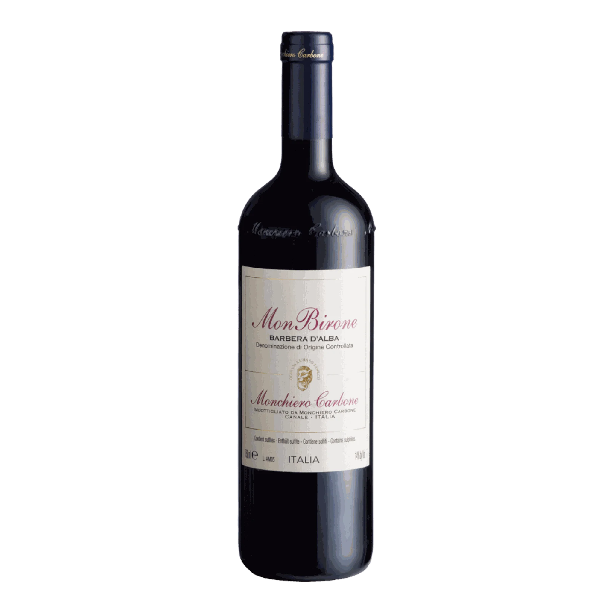 Roter Weinflasche Monchiero Carbone Barbera D’Alba Monbirone 2013 im Fokus