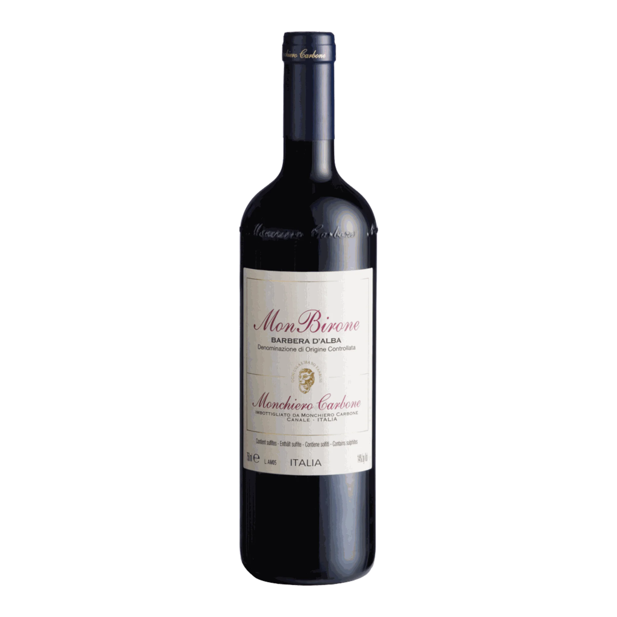 Rote Weinflasche von Monchiero Carbone Barbera D’Alba Monbirone 2019