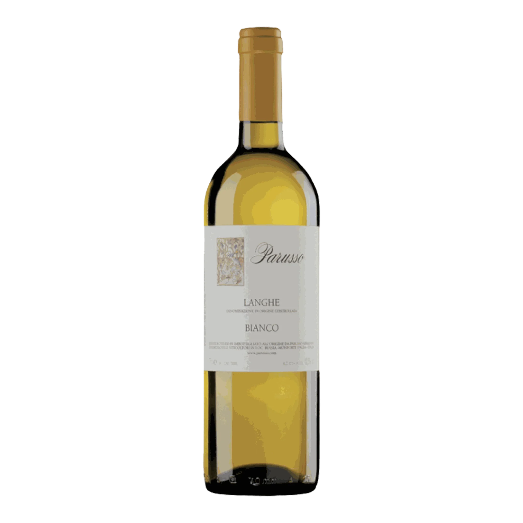 Flasche Parusso Langhe Bianco 2020, ein toller Genuss aus der Langhe Region