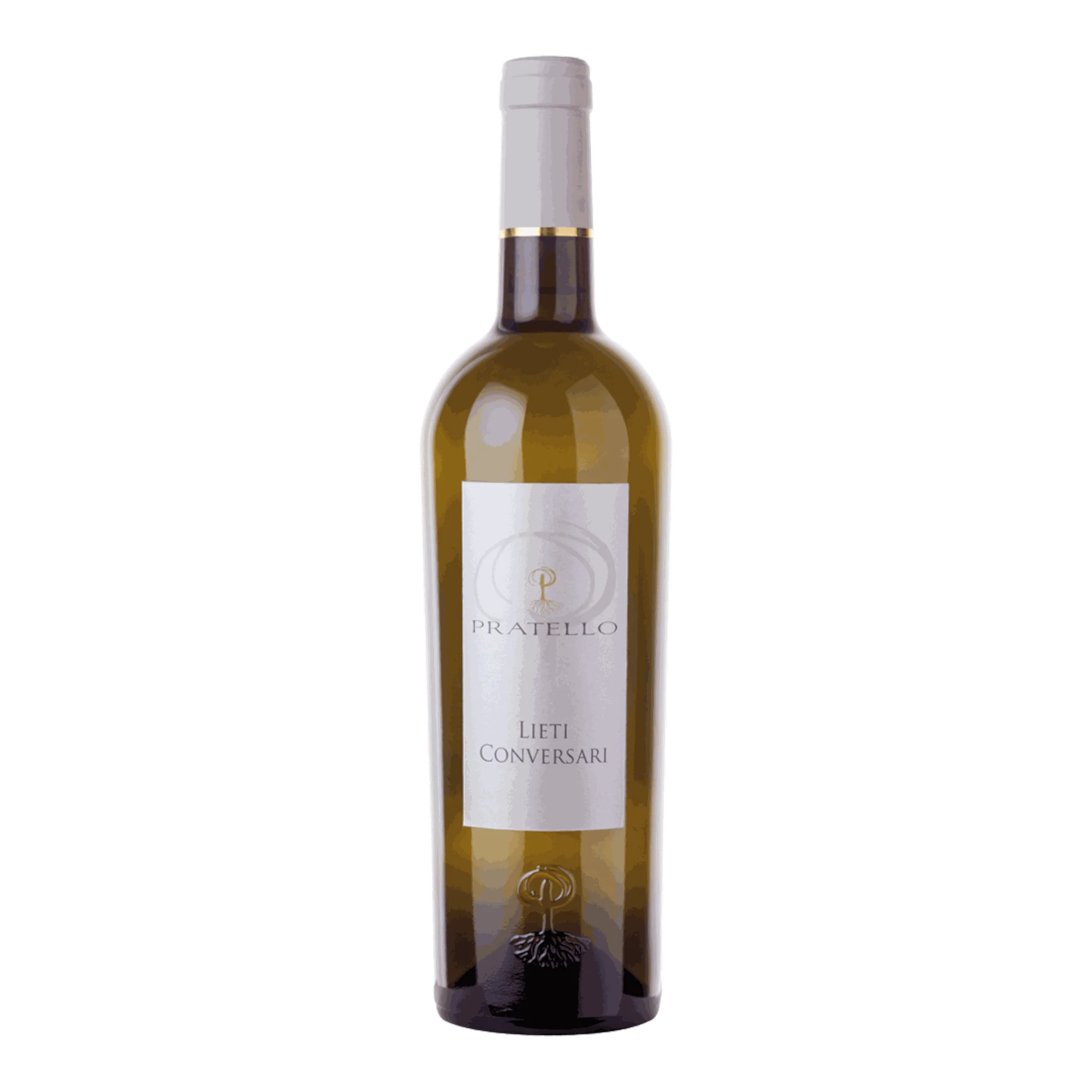 Flasche Pratello Lieti Conversari 2015 Weißwein im stilvollen Design