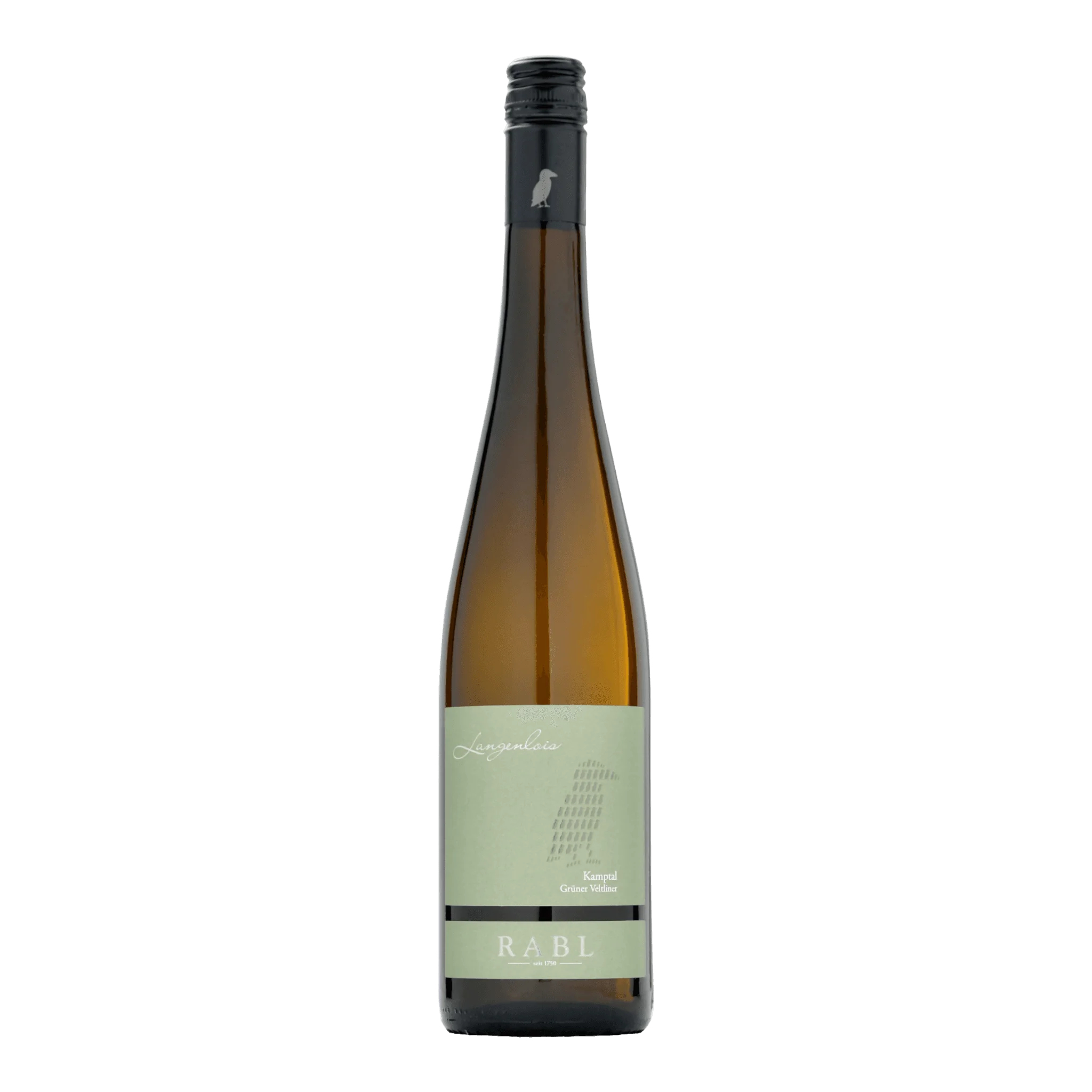 Rabl Grüner Veltliner Langenlois 2022 wine bottle with green label and screw cap.