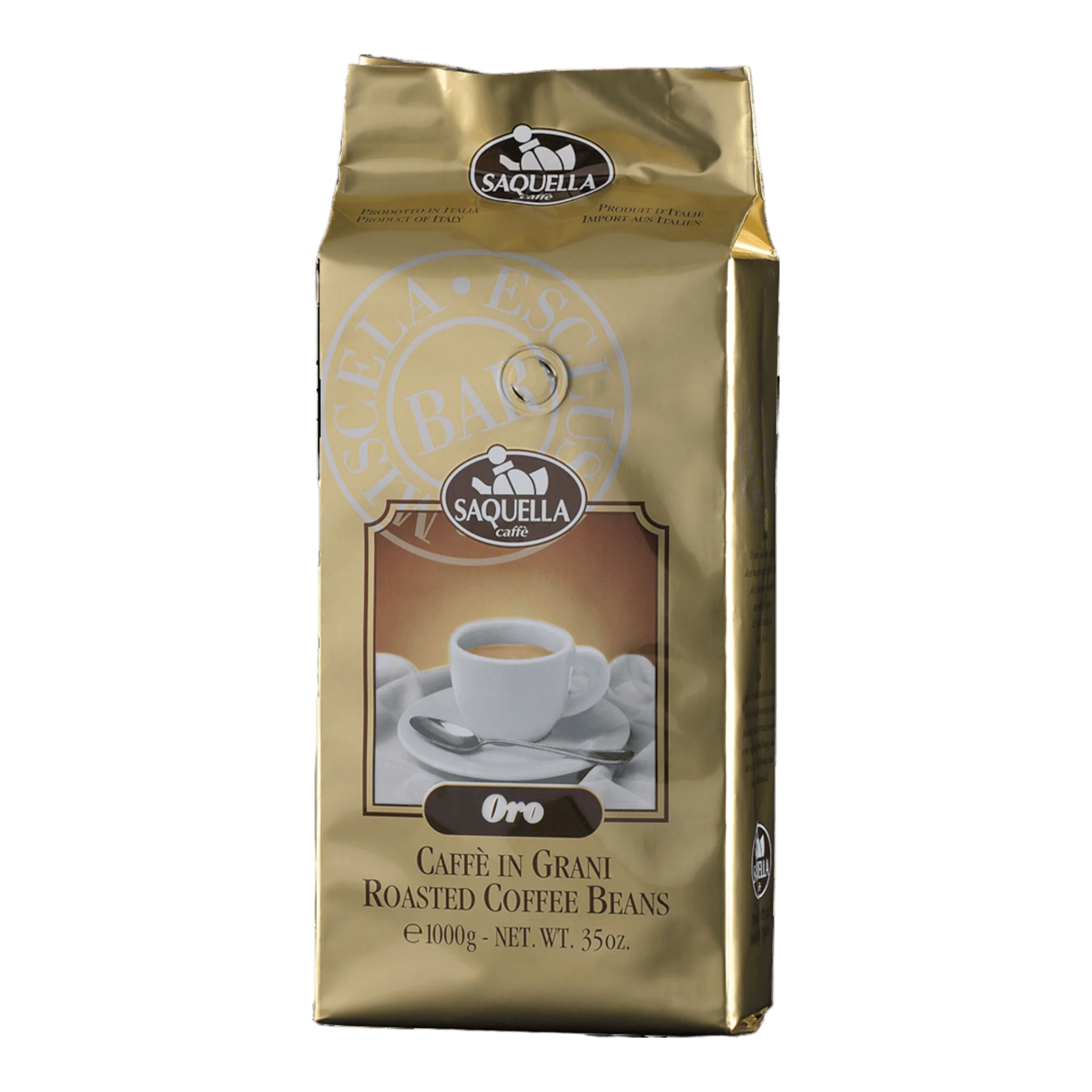 Gold bag mit Saquella Espresso Oro Kaffee Bohnen für Espresso Oro Bar 1 kg