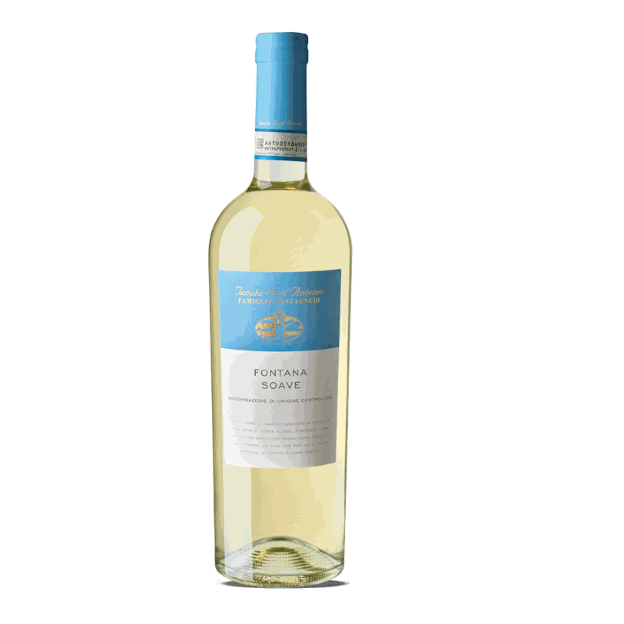Bottle of Tenuta Sant’Antonio Soave Fontana 2022 with a blue label