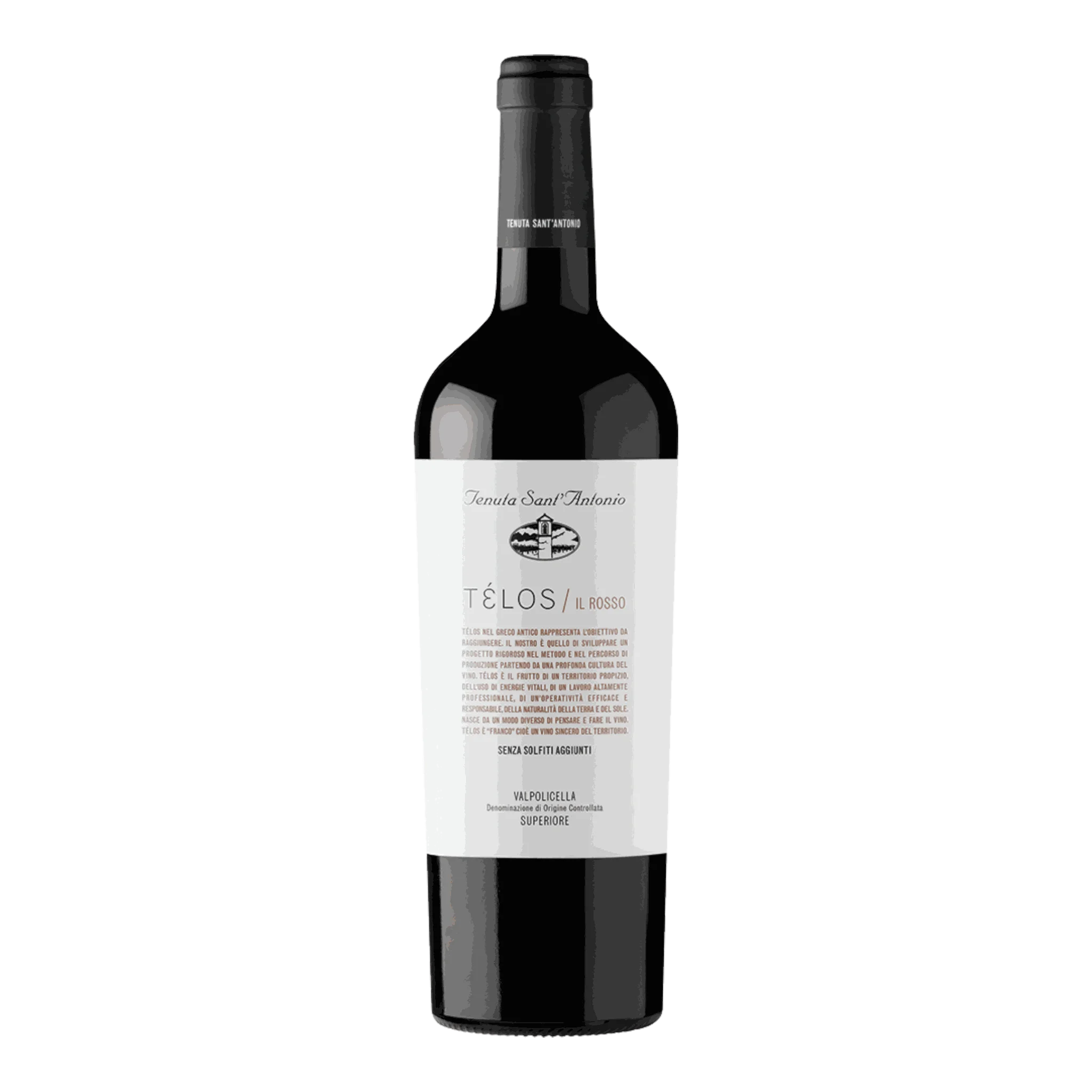 Rote Weinflasche von Tenuta Sant’Antonio Telos Rosso 2015 mit intensivem Aroma
