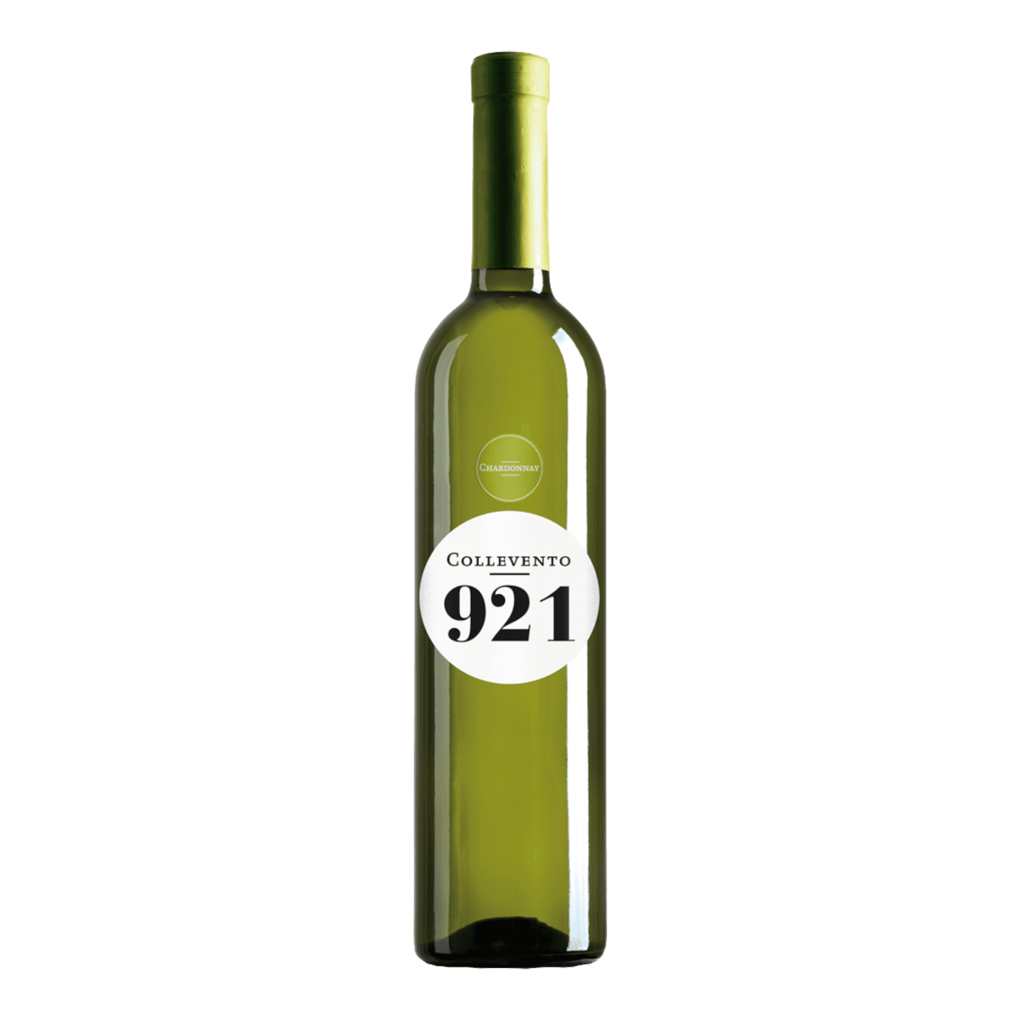 Antonutti Chardonnay Collevento "921" 2020 wine with light straw-yellow color and gold shimmer in glass.