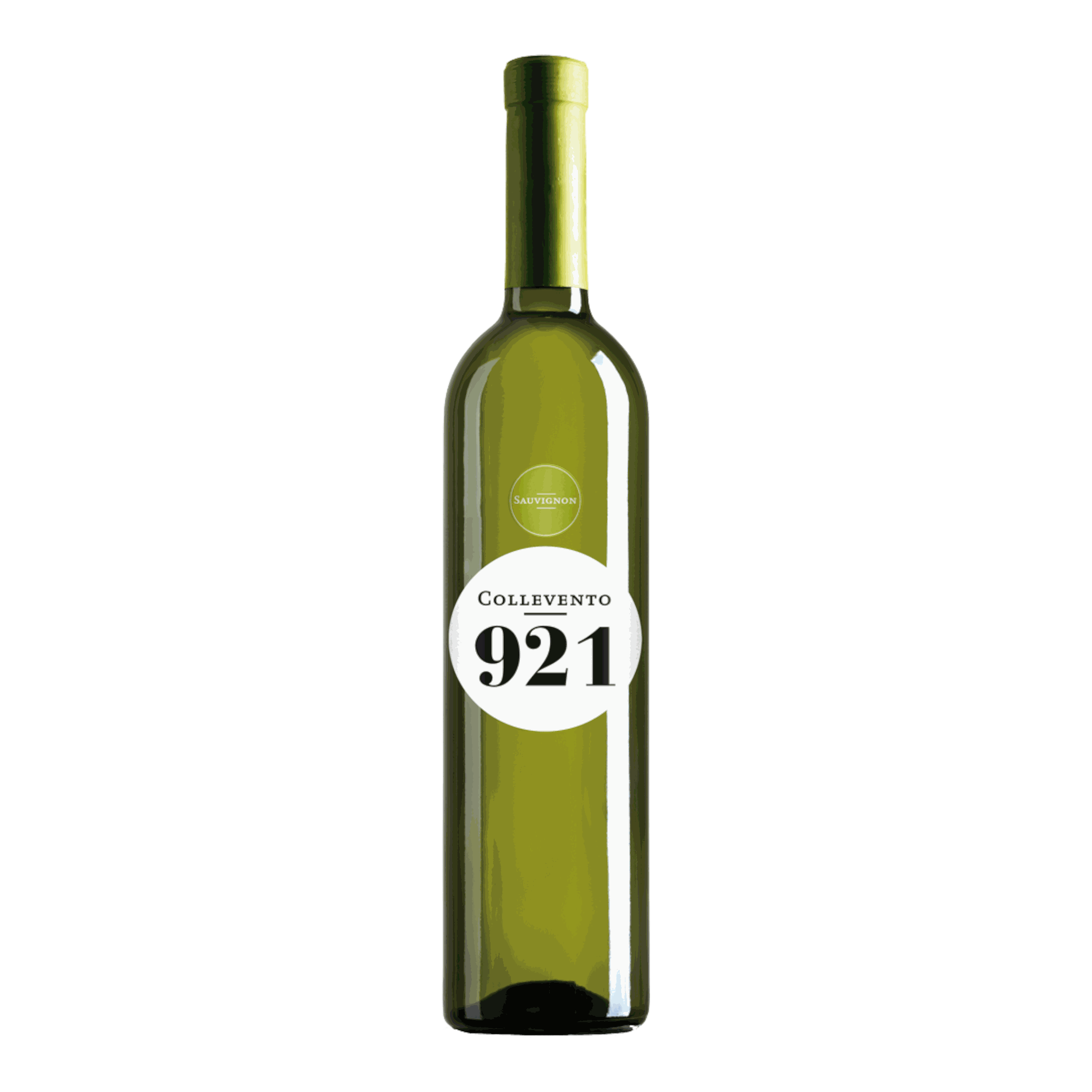 Antonutti Sauvignon Collevento "921" 2023 wine bottle with greenish-yellow hues.