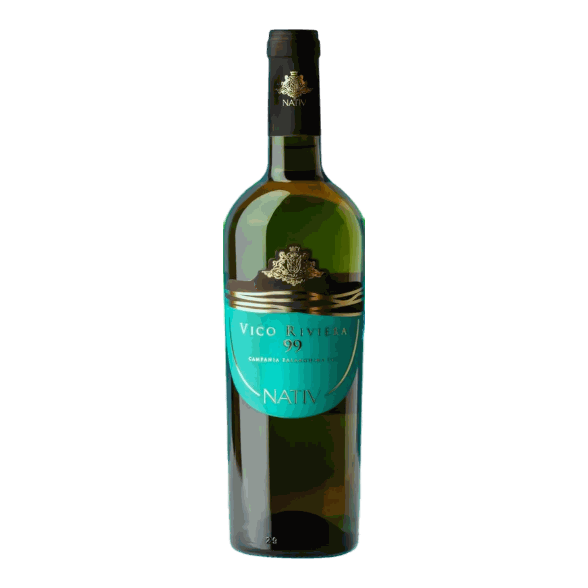 Nativ Falanghina Vico Riviera N°99 2023 wine bottle with vibrant label.