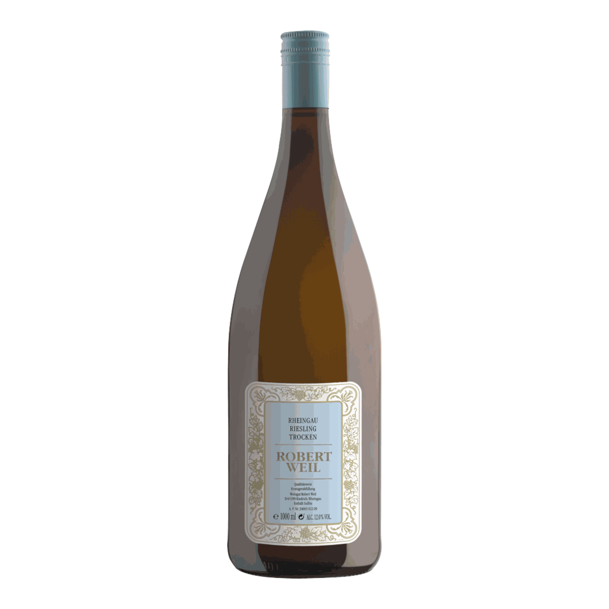 Robert Weil Riesling 2020 1L wine bottle with elegant design.