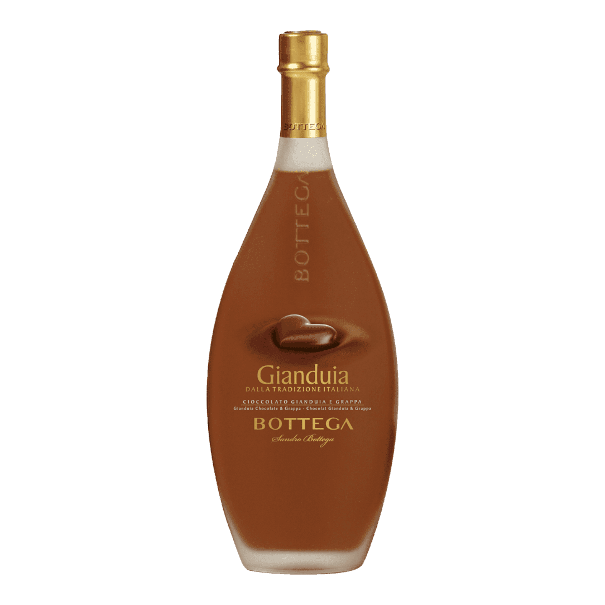 Bottega Schokoladenlikör Gianduia bottle with rich chocolate and hazelnut flavors.