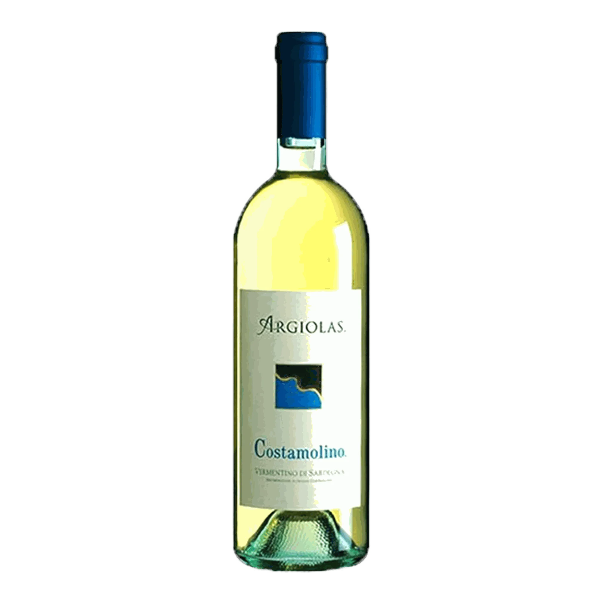 Flasche von Argiolas Costamolino Vermentino di Sardegna 2024 im Bild