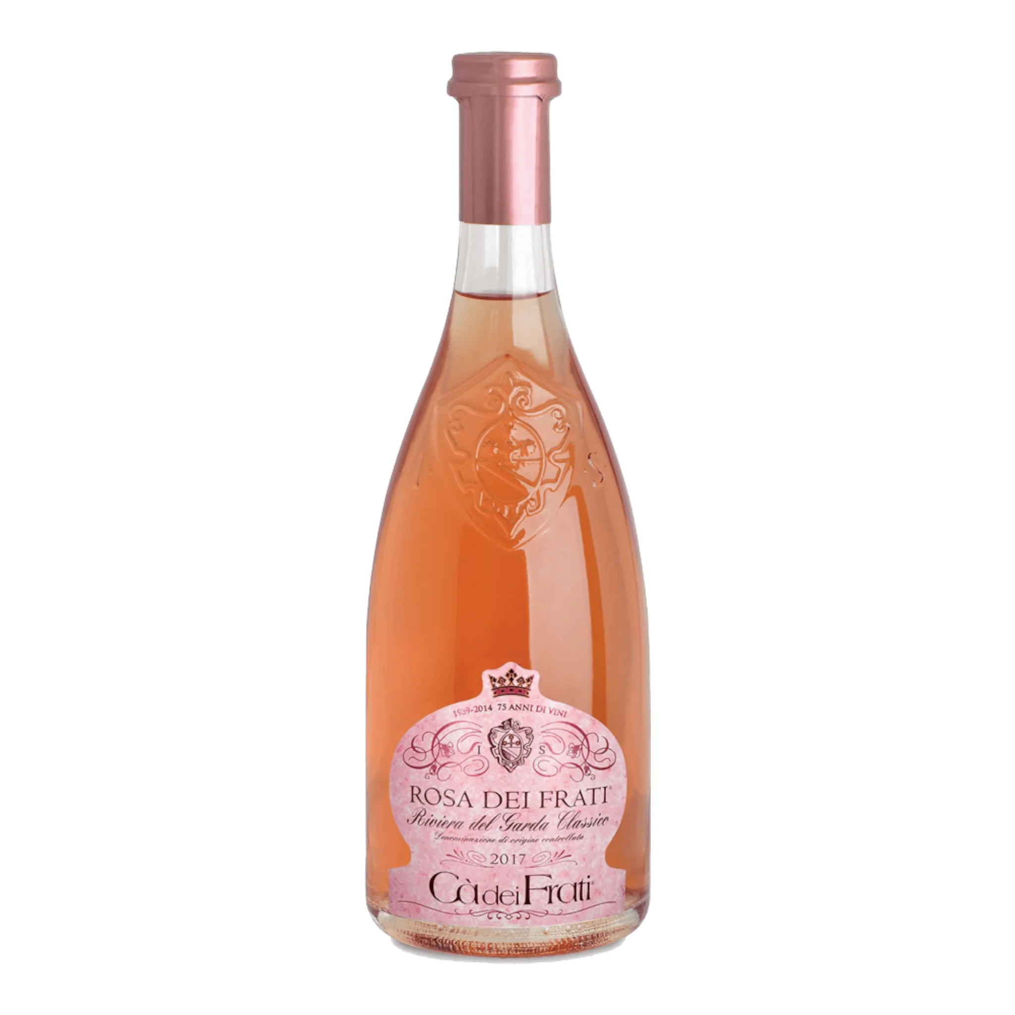 Cà Dei Frati Rosa Dei Frati 2021 Rosé wine bottle with pink label.