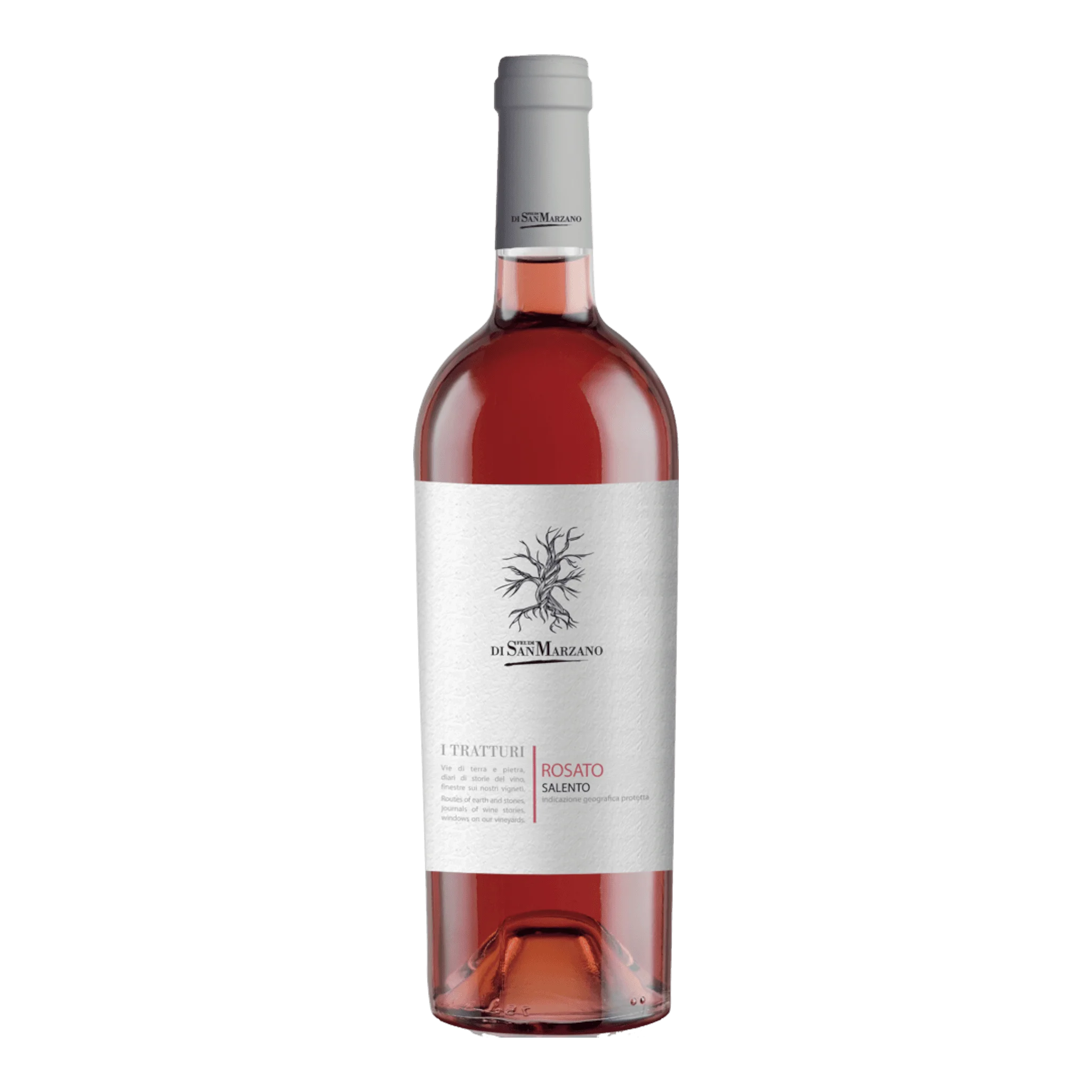 San Marzano Rosato Salento I Tratturi 2023 Flasche mit frischem Roséwein