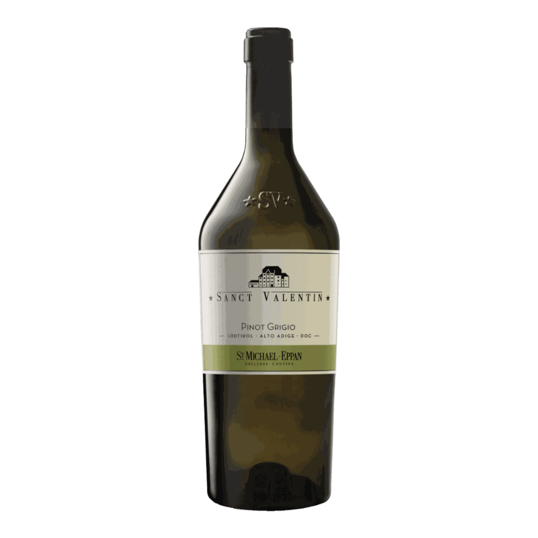 Flasche Pinot Grigio St. Michael Eppan Sanct Valentin 2021 im eleganten Design