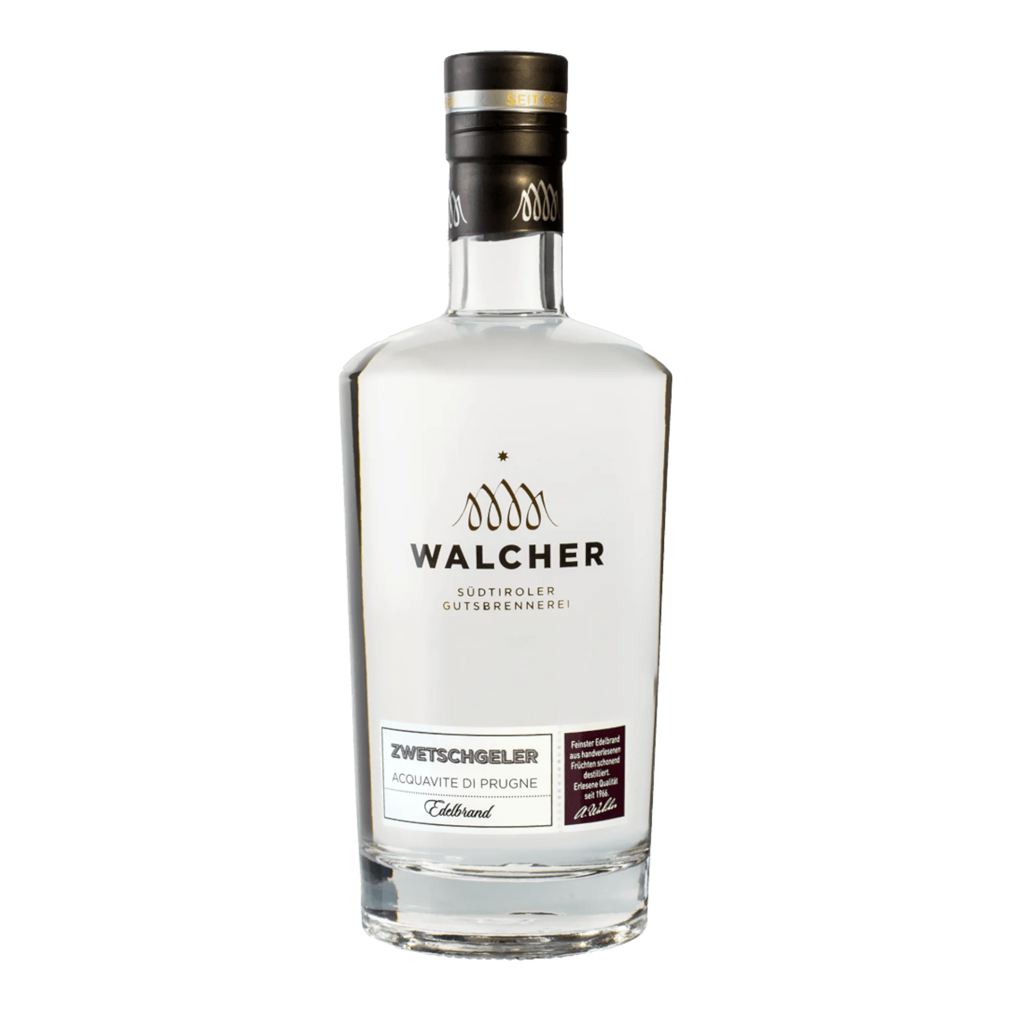 Flasche von Walcher Zwetschgeler im Walcher Zwetschgeler Edelbrand