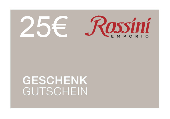 Rossini Gutschein 25 € (SOFORTVERSAND via E-Mail)